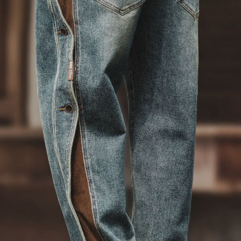 Side Line Denim Jogger Pants P1330